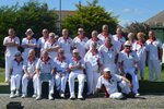 The team at Wellworthy Bowls Club - only a few reluctant smiles...