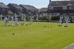 The scoreboard in the background tells a tale - Wellworthy Bowls Club